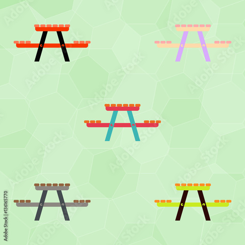camping table wooden park bench collection