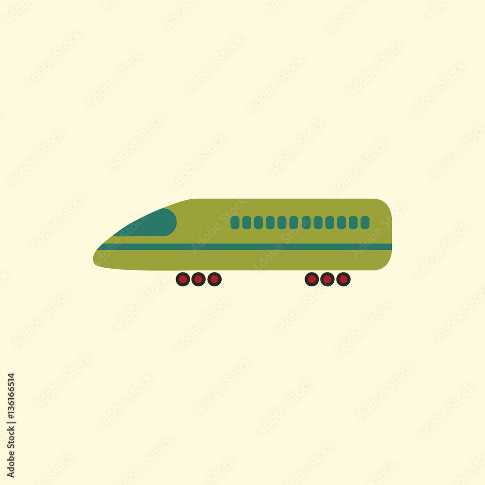 stylish icon in flat style travel airplane