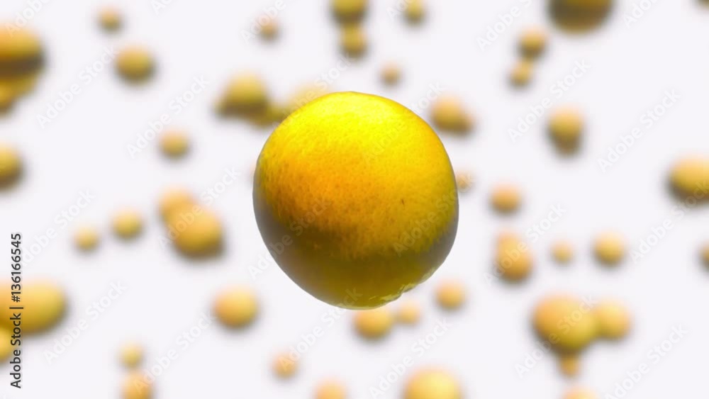 Orange floating loop animation against an out of focus white background. Orange floating loop animation against an out of focus white background.