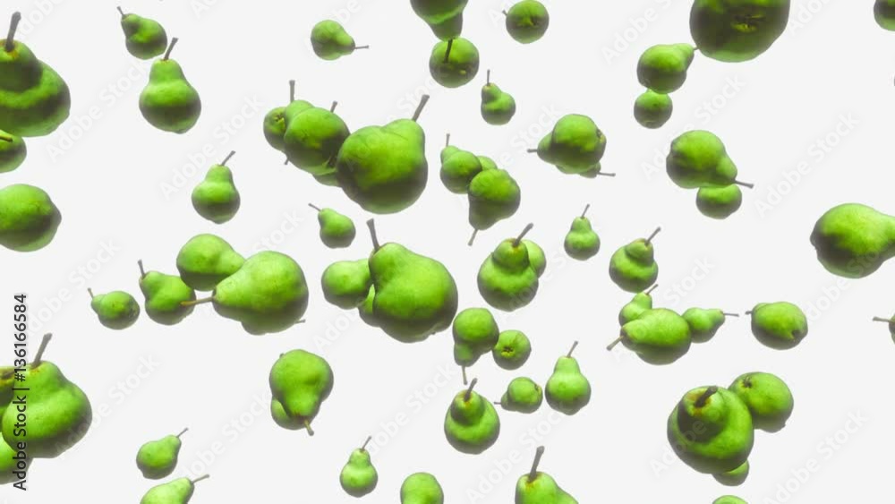 Conference Pears Looping Animation Floating in an Empty White Space. Conference Pears Looping Animation Floating in an Empty White Space.
