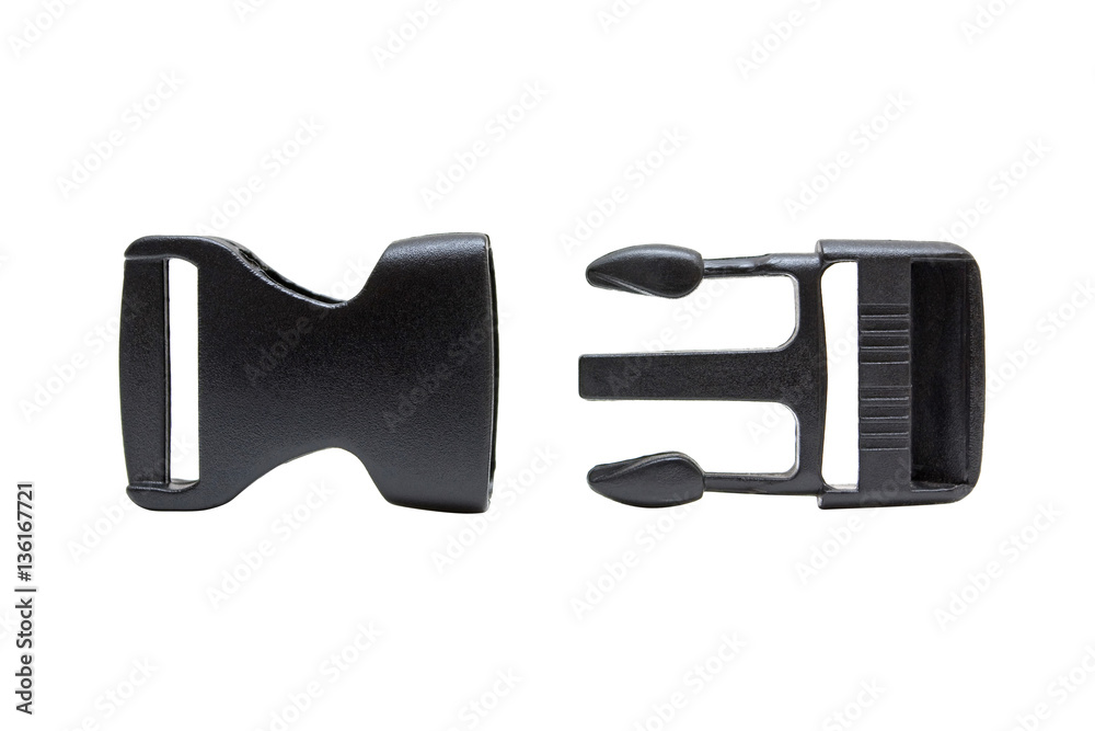 Plastic buckle isolated on white background Plastic buckle isolated on white background