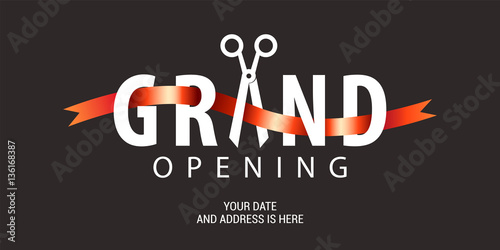 Grand opening vector background photo