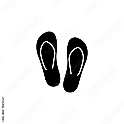 Flip flops solid icon, travel & tourism, summer vacations, a filled pattern on a white background, eps 10.