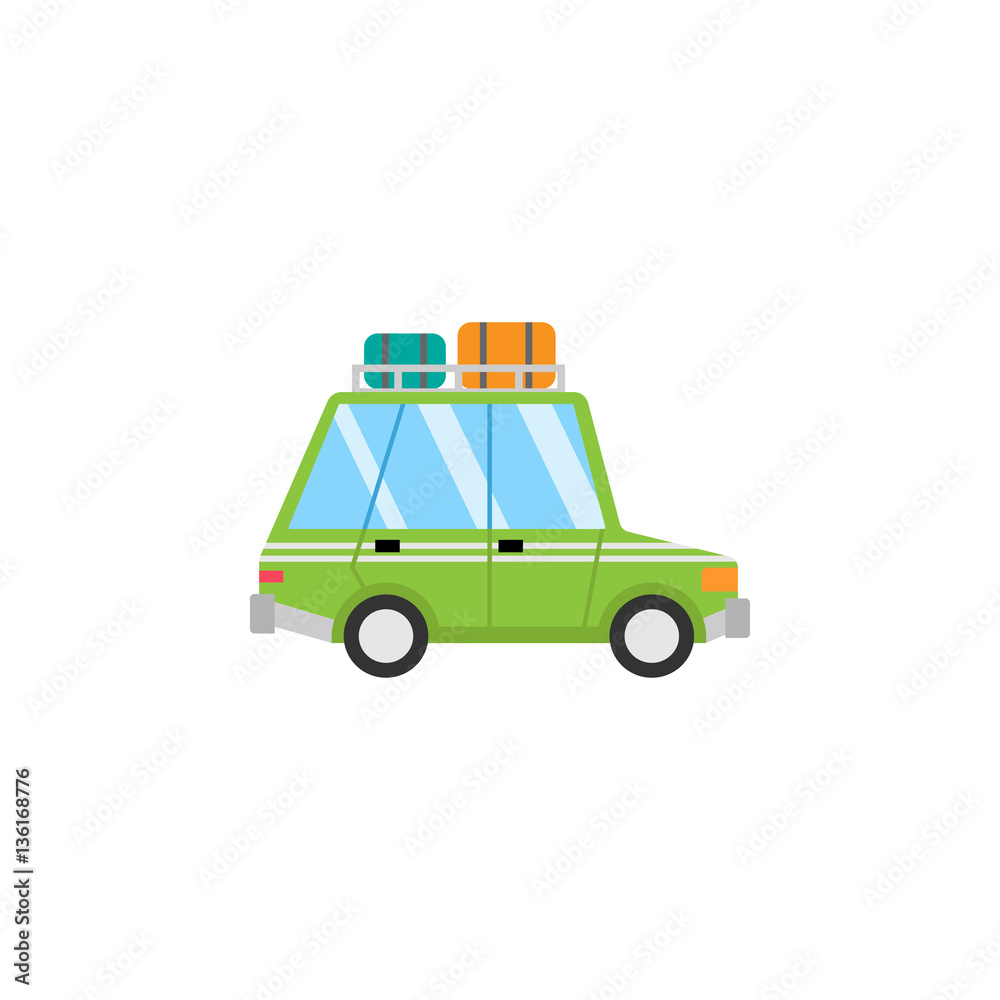 Travel Car flat icon, travel & tourism, transport, a colorful solid pattern on a white background, eps 10. Travel Car flat icon, travel & tourism, transport, a colorful solid pattern on a white background, eps 10.