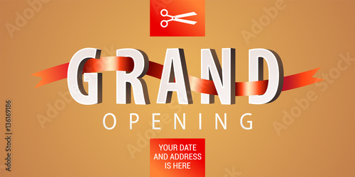 Grand opening vector illustration, background