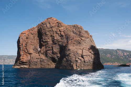 Rocky island of the natural park Scandola