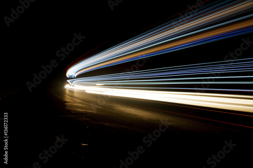 Interesting and abstract lights in orange, red, yellow and white that can be used as background or texture