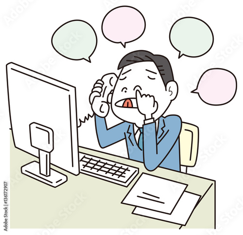 やる気のないビジネスマン