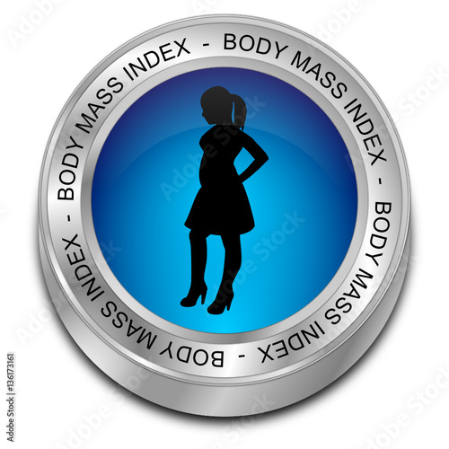 Body Mass Index Button - 3D illustration
