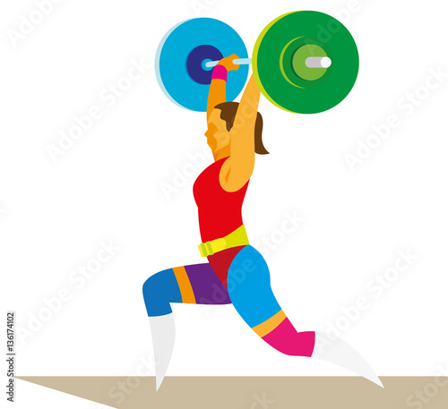 Young woman weightlifter raises the bar with a record weight