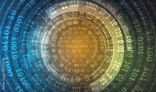 Technology security concept. Modern safety web digital background
