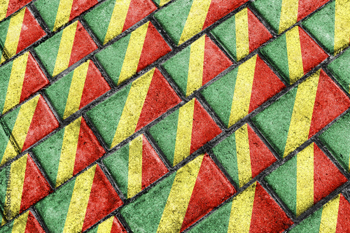 Congo Flag Urban Grunge Pattern