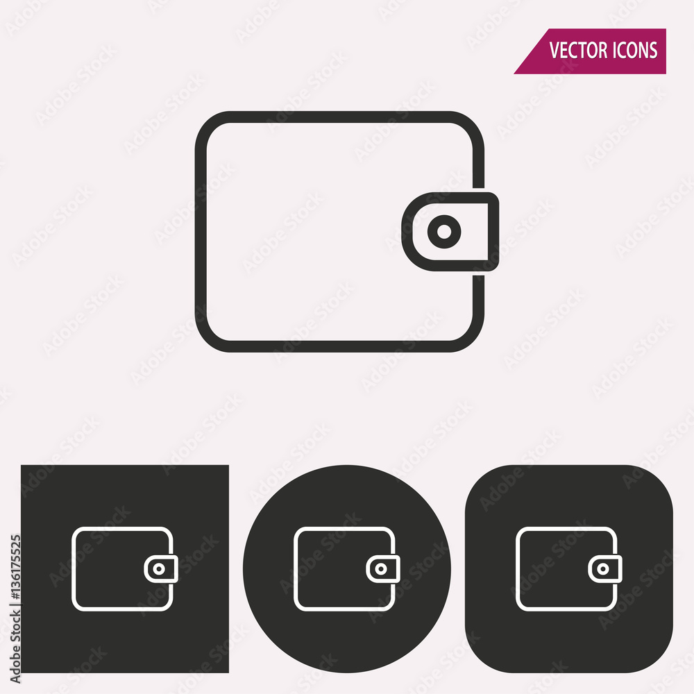 Wallet - vector icon. Wallet - vector icon.
