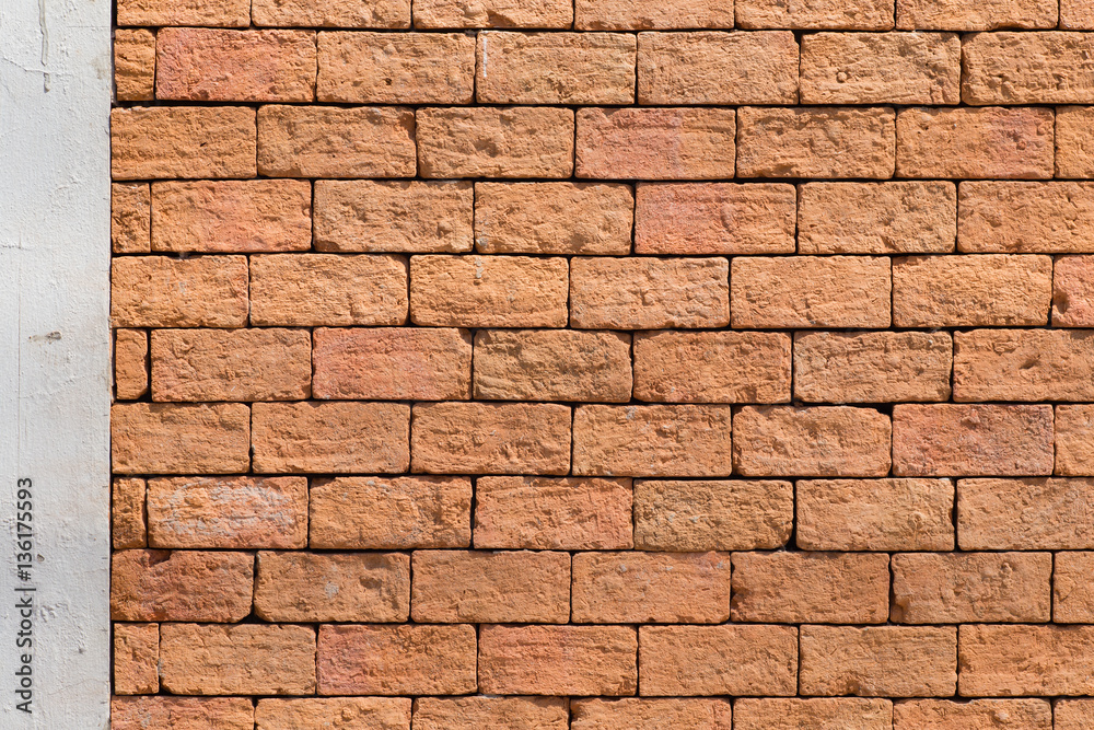 Obraz premium brick wall with concrete