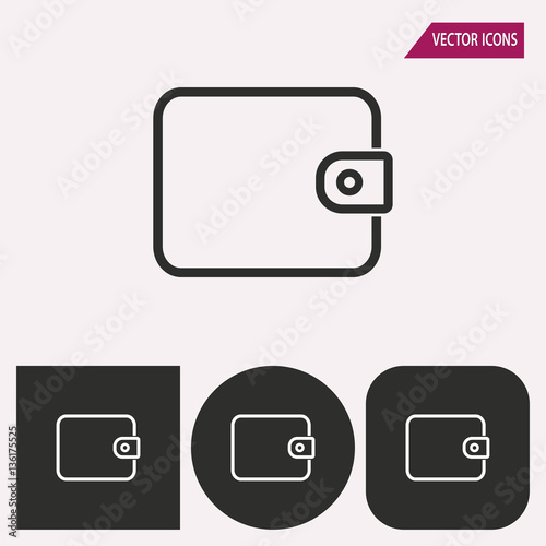 Wallet - vector icon.