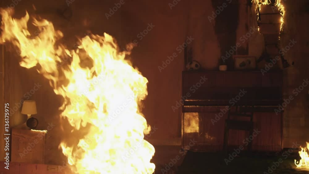 A house is on fire