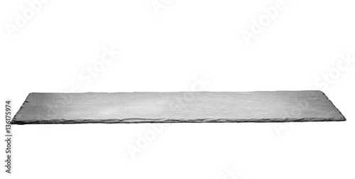 Slate plate isolated on white