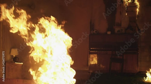 A house is on fire