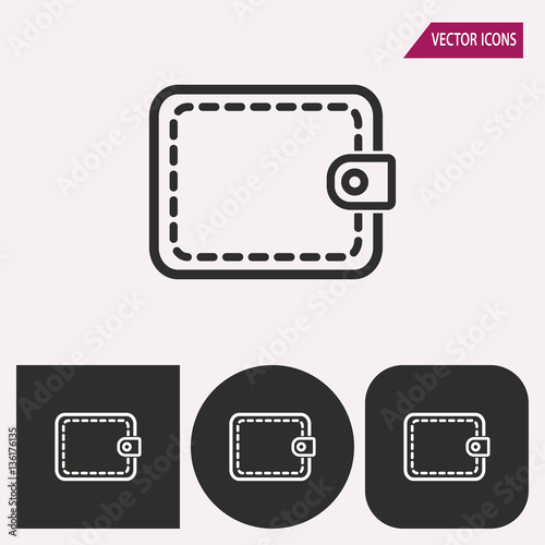 Wallet - vector icon.