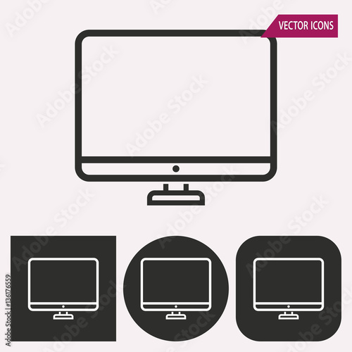 TV - vector icon.