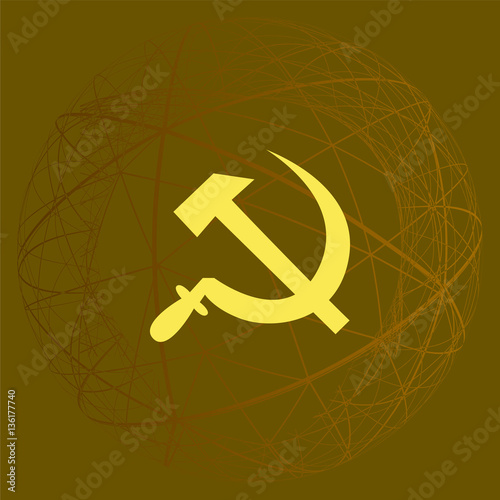 Hammer and sickle vector illustration