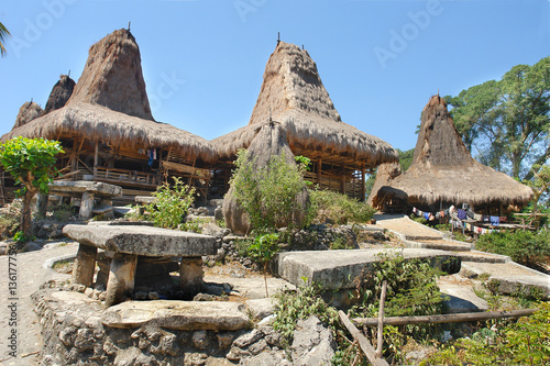 Traditional village Pasunga on Sumba island, Indonesia 