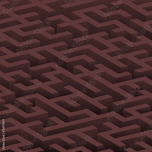  3d maze dark color against a dark background