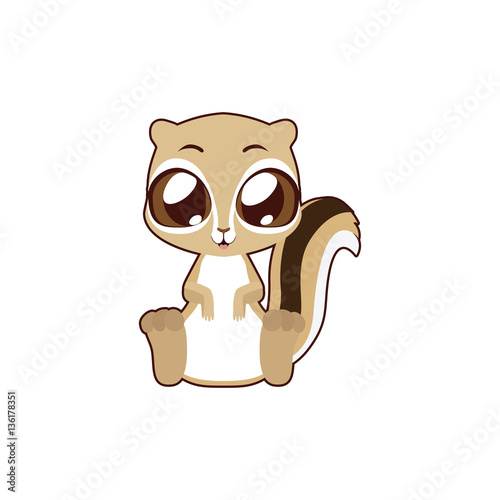 Cute squirrel vector illustration art in flat color