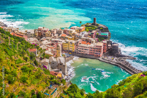 Obraz na płótnie Town of Vernazza, Cinque Terre, Italy w salonie