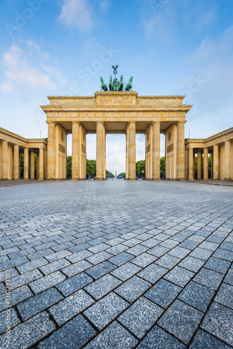 Brandenburg Gate at sunrise, Berlin, Germany