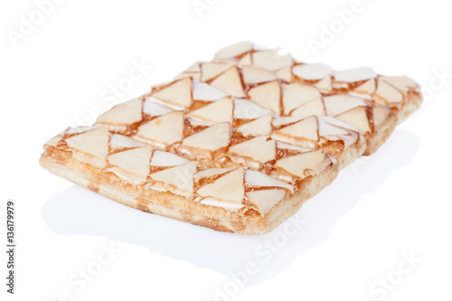 Sfogliatine, an Italian puff pastry, isolated on white background photo