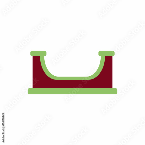 Vector illustration in flat style playground equipment sandbox