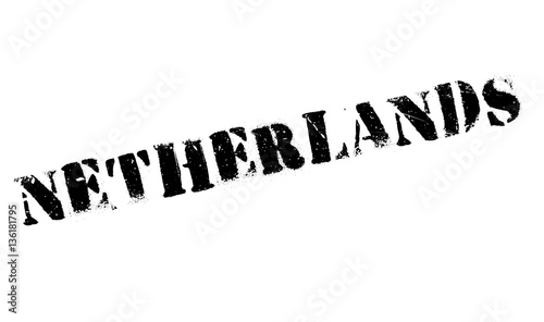 Netherlands rubber stamp. Grunge design with dust scratches. Effects can be easily removed for a clean, crisp look. Color is easily changed.