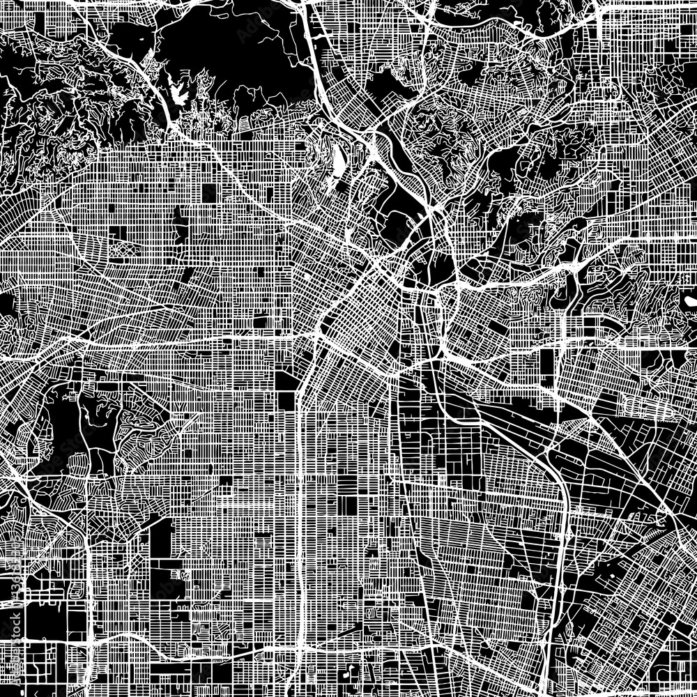 Obraz premium Los Angeles Vector Map