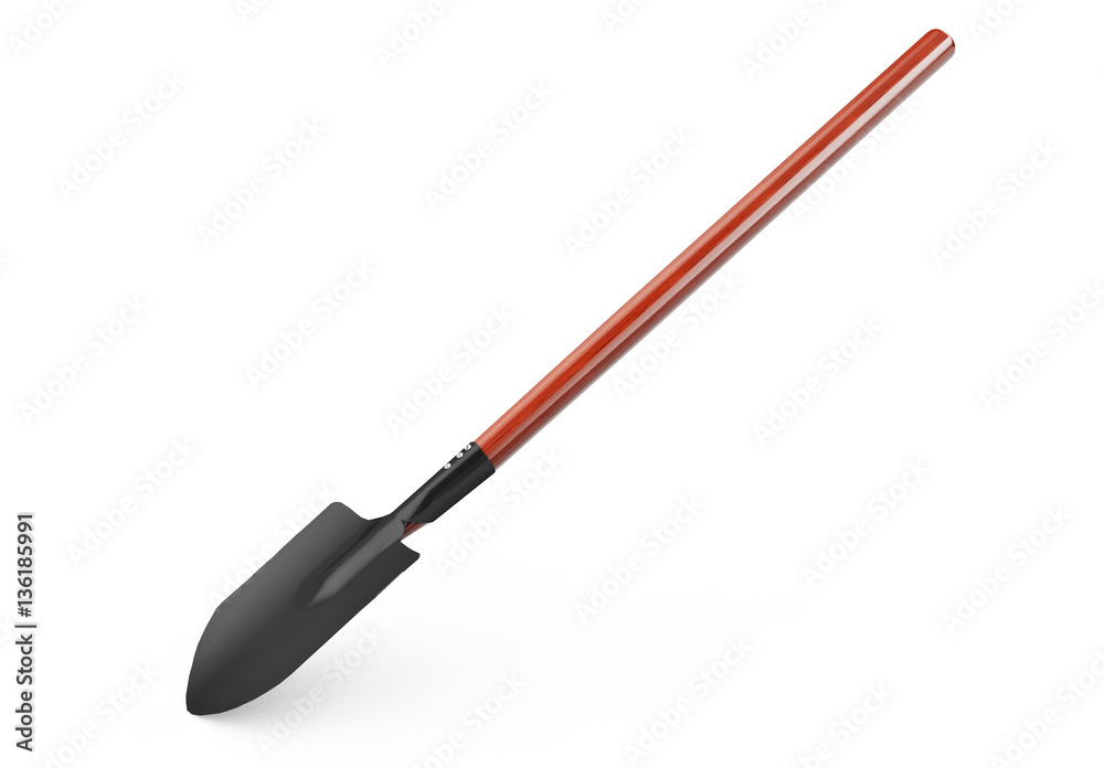 realistic 3d render of shovel realistic 3d render of shovel