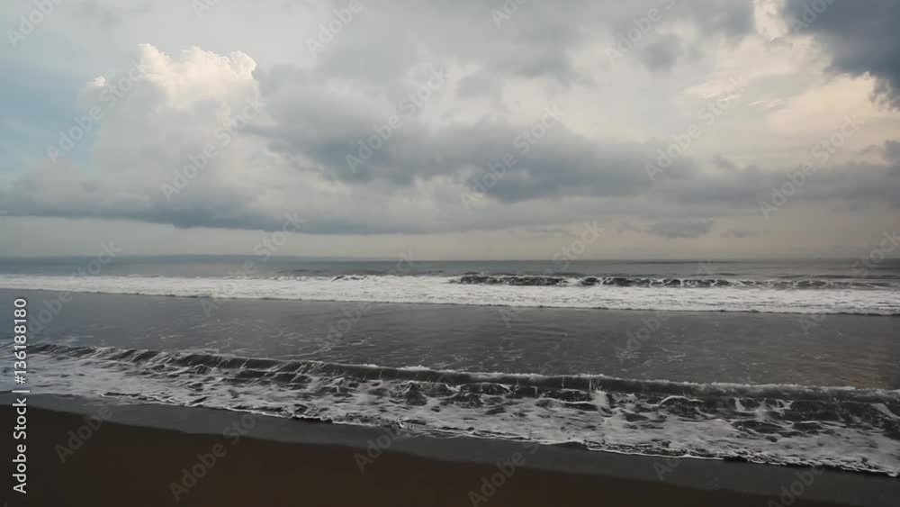 Ocean waves coming in to a beach on Bali, Indonesia Ocean waves coming in to a beach on Bali, Indonesia