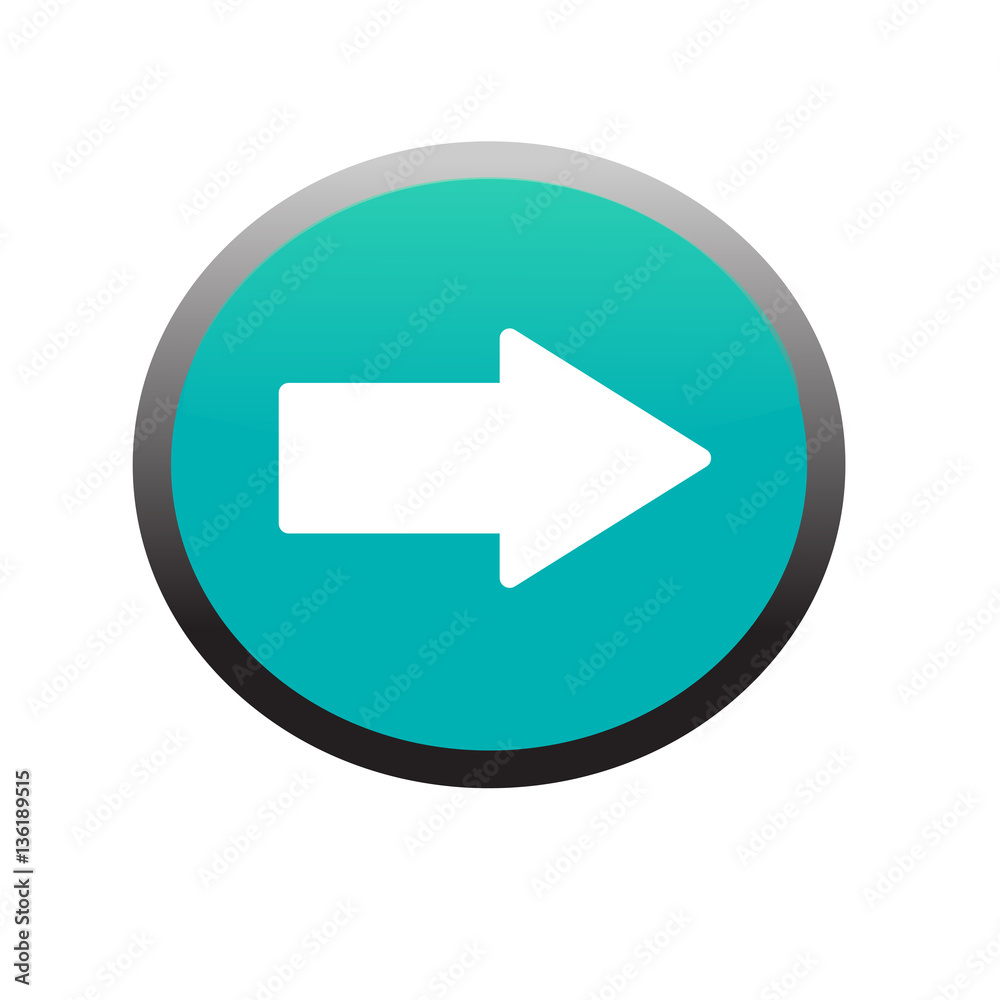 Arrow right button icon. Isolated on white background. Arrow right button icon. Isolated on white background.