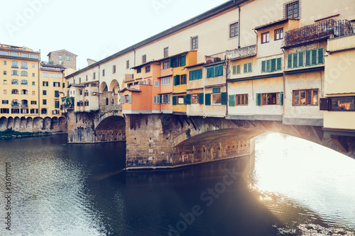 View of Ponte Vecchio and Arno River in Florence, Italy © GVS