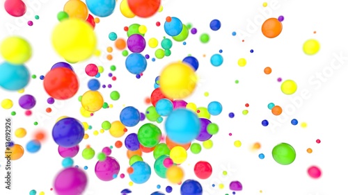 Картината върху платно Colored glossy balls background