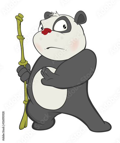 Fototapeta Naklejka Na Ścianę i Meble -   Illustration of a Cute Panda. Cartoon Character 