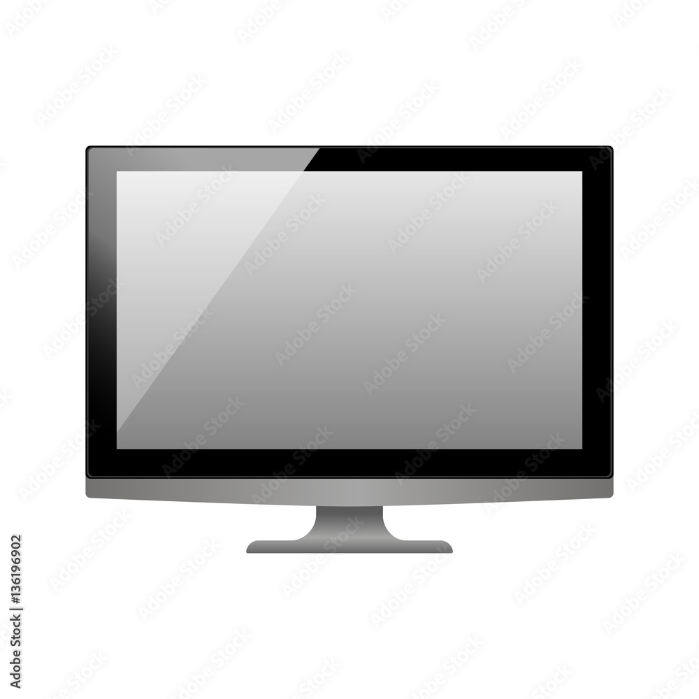 3d monitor template. realistic Personal computer monitor mockup with white screen isolated on the white background. Eps 10 vector illustration 3d monitor template. realistic Personal computer monitor mockup with white screen isolated on the white background. Eps 10 vector illustration