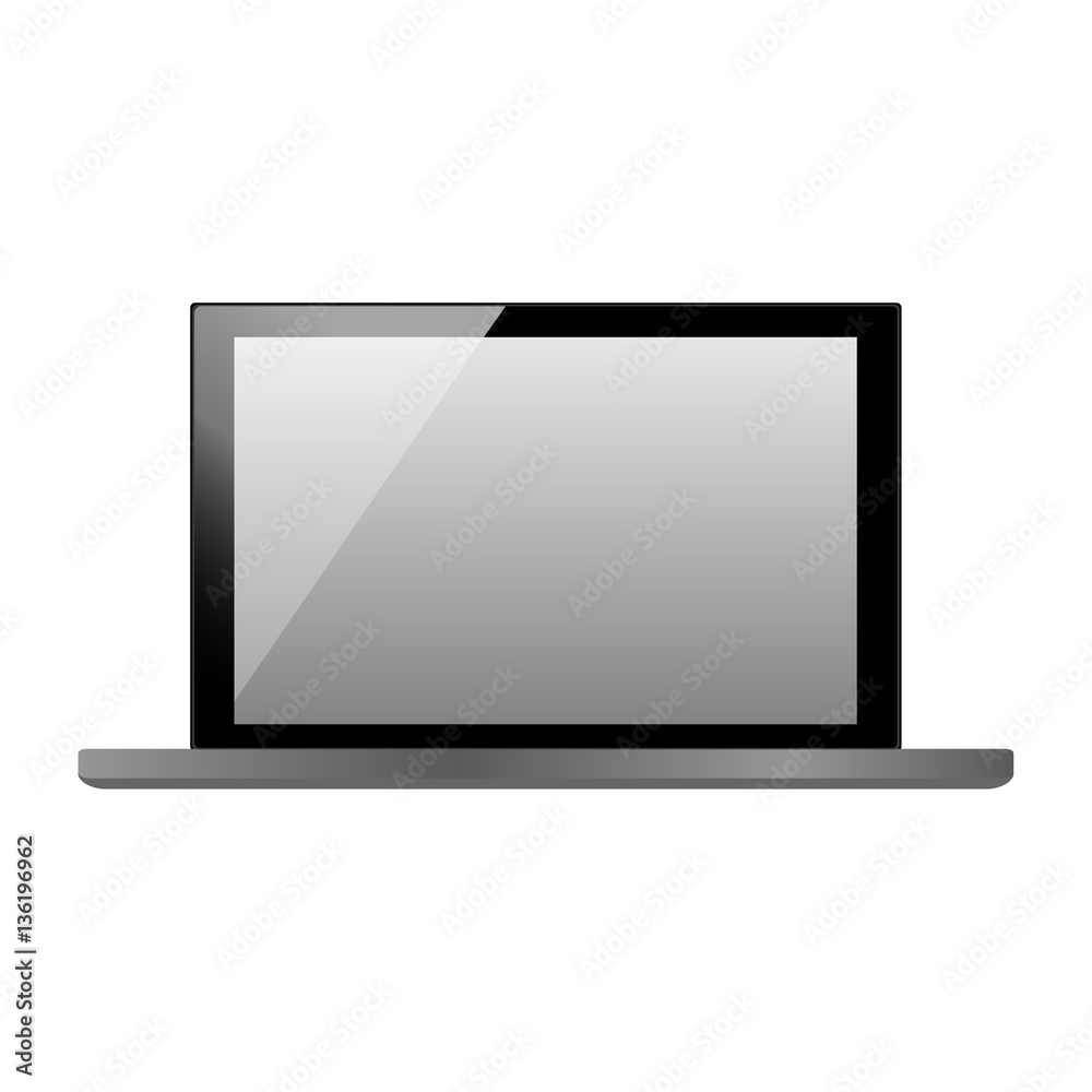 Modern open Laptop mockup isolated on white background with white screen for web design templates. Vector illustrations Modern open Laptop mockup isolated on white background with white screen for web design templates. Vector illustrations
