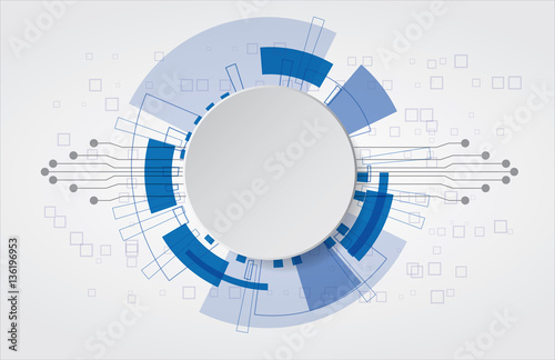 Vector infographic template. Background for hi-tech digital technology and engineering