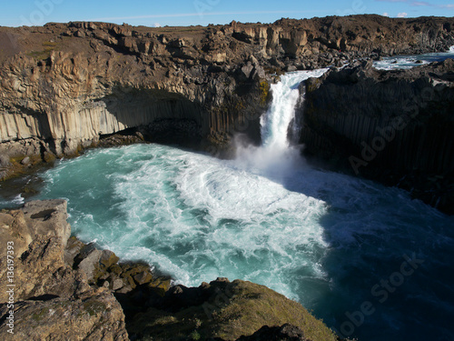 Aldeyjarfoss - a waterfall in the river Skjalfandafljot in northern Iceland