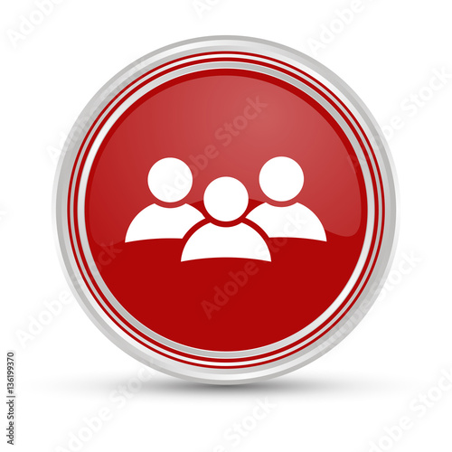 Roter Button - Gruppe - Personen - Team