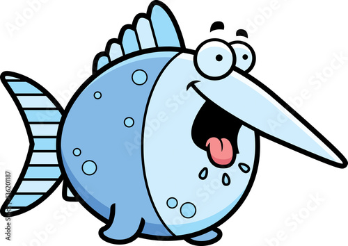 Hungry Cartoon Swordfish