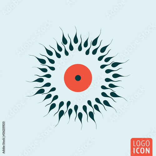 Sperm icon isolated