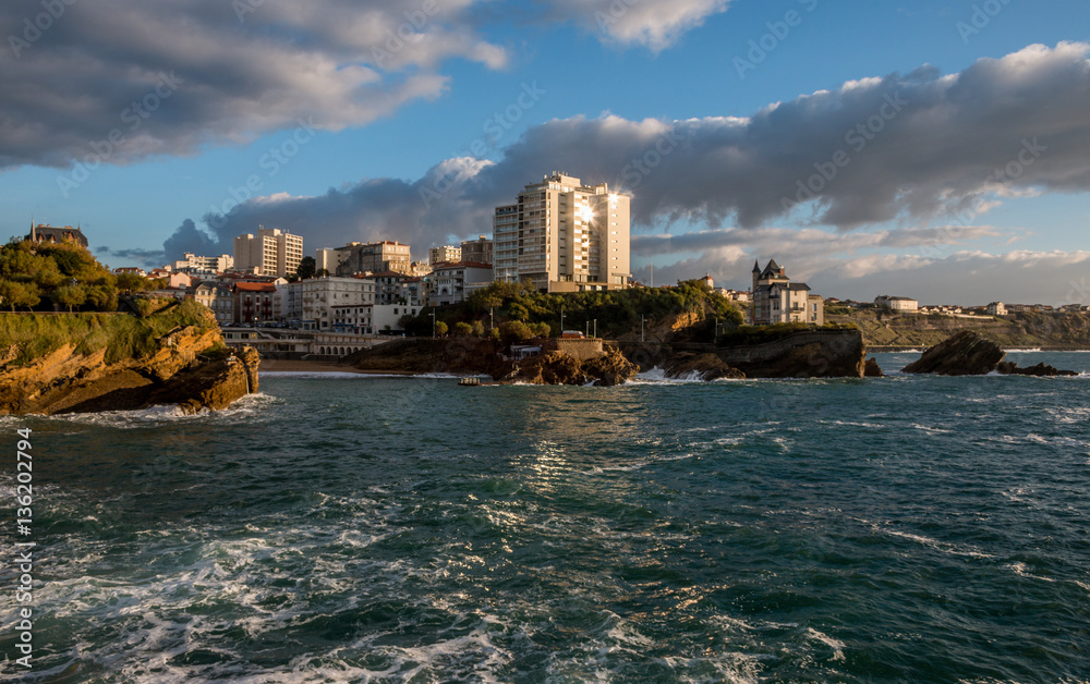 Fototapeta premium Biarritz vers côte des basques