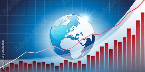 Statistiques - Terre - Monde - Graphique - histogramme - bilan - business