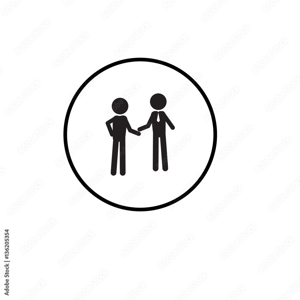 vector human man action to commitment icon vector human man action to commitment icon